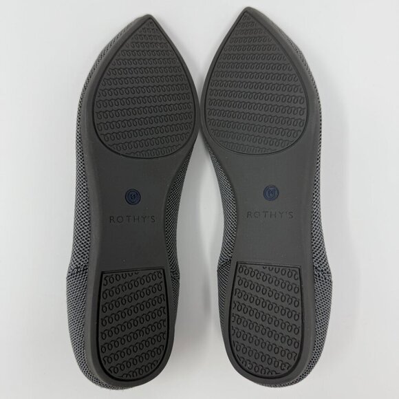 Rothy's The Point Flats Shoes Women 8 Cloud Grey Classic Comfortable Lightweight - Picture 9 of 10